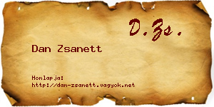 Dan Zsanett névjegykártya