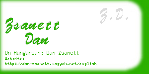 zsanett dan business card